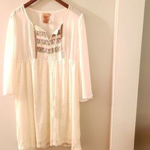 Lace and Embroidered Dress